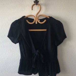 brandy black tie top